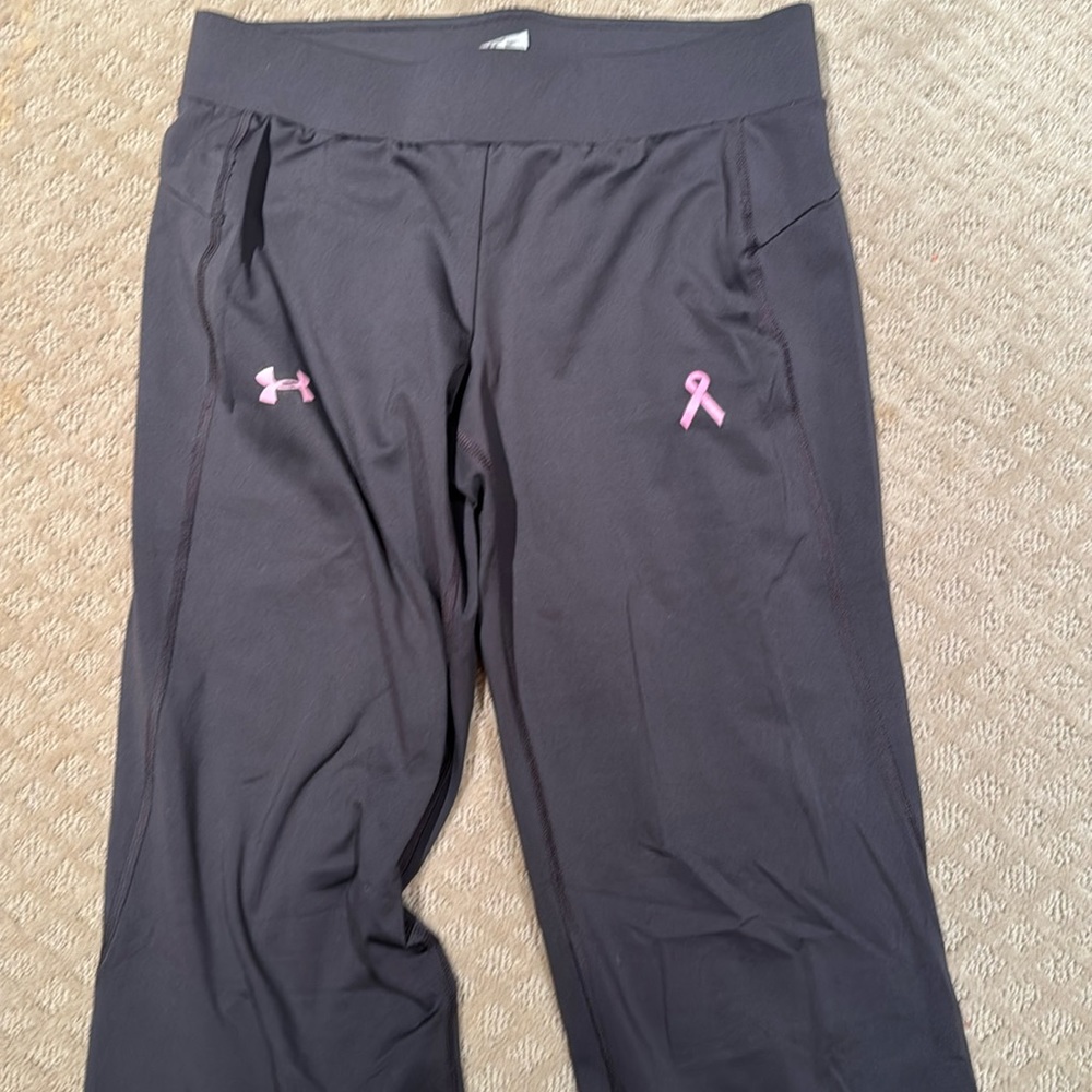 Under Armour gray and pink workout pant